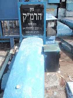 Rabbi Moshe Cordovero's grave in Safed, Israel